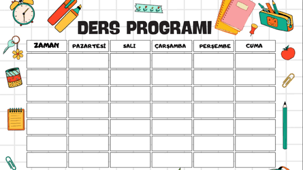 Ders Programında Yeni Dönem